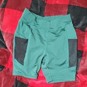 POP Fit Teal and Black Athletic Shorts